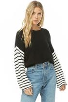 Forever21 Striped Balloon Sleeve Sweater