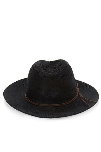 Forever21 Black Brooklyn Straw Fedora