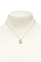 Forever21 Cz Stone Pendant Necklace