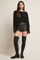 Forever21 Glitter Knit Over-the-knee Boots