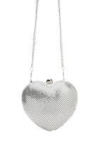 Forever21 Sequin Heart Shaped Clutch