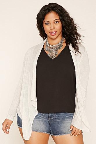 Forever21 Plus Women's  Plus Size Draped Cardigan