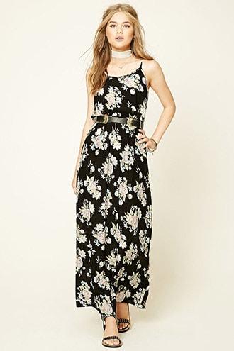 Forever21 Floral Print Cami Maxi Dress