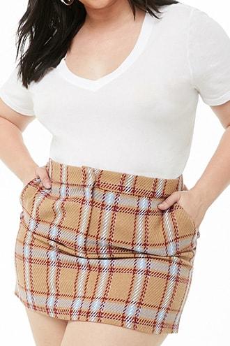 Forever21 Plus Size Twill Mini Skirt