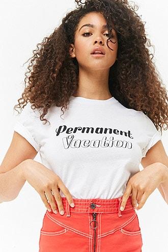 Forever21 Permanent Vacation Graphic Tee
