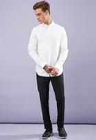 21 Men Men's  White Classic Cotton Shirt