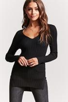 Forever21 Plunging Ribbed Sweater