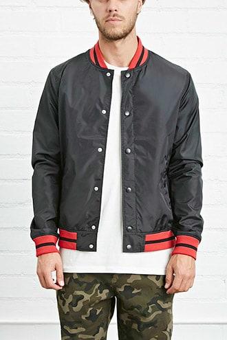 Forever21 Varsity Striped Windbreaker