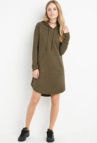 Forever21 Hooded Sweatshirt Dress