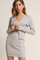 Forever21 Ribbed Cardigan & Cami Dress Set