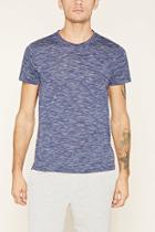 21 Men Men's  Navy & White Slub Knit Tee