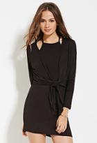 Love21 Women's  Contemporary Tie-front Layered Dress