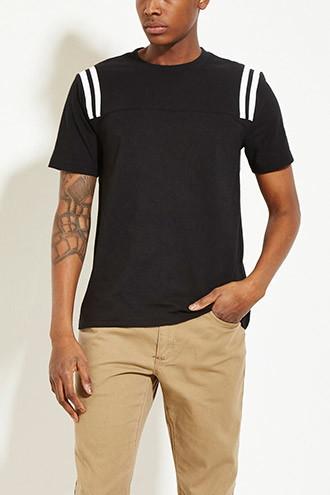 21 Men Men's  Varsity-striped Tee