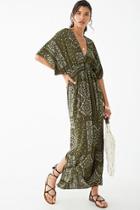 Forever21 Crepe Bandana Print Maxi Dress
