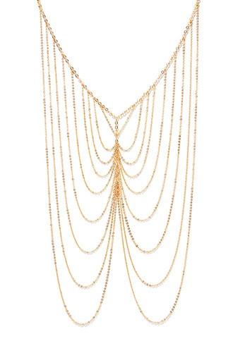 Forever21 Draped Chain Necklace (gold)