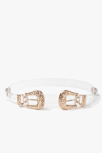 Forever21 Transparent Baroque-buckle Waist Belt