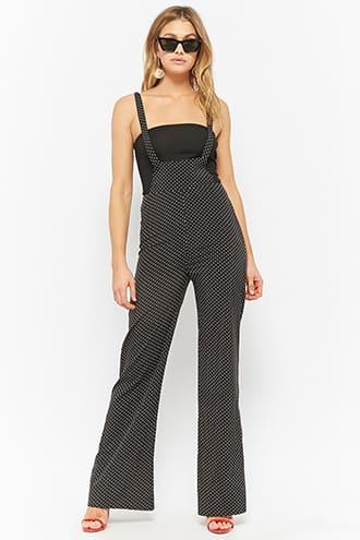 Forever21 Polka Dot Suspender Jumpsuit