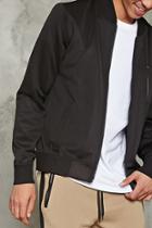 21 Men Men's  Stretch-knit Bomber Jacket