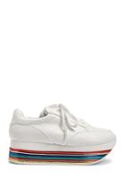 Forever21 Rainbow Striped Low Top Sneakers