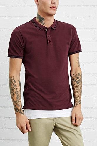 Forever21 Varsity Stripe Polo