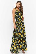 Forever21 Eta Lemon Print Maxi Dress