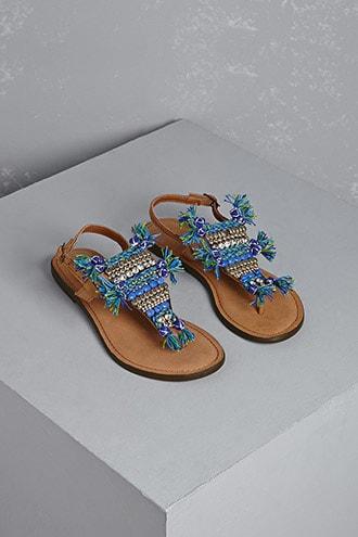 Forever21 Studio Caleidoscope Beaded Sandals