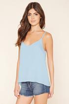 Forever21 Women's  Dusty Blue Strappy-cutout Cami