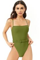 Forever21 Belted One-piece Swimsuit