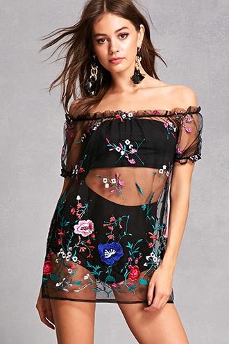 Forever21 Rd & Koko Sheer Mesh Top