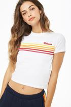 Forever21 Wilson Striped-front Logo Tee