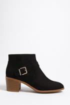 Forever21 Faux Suede Belted Ankle Booties