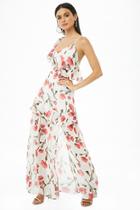 Forever21 Floral Ruffle-trim Maxi Dress