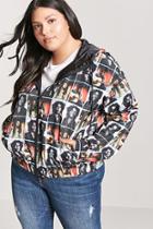 Forever21 Plus Size Bob Marley Woven Hooded Windbreaker Jacket