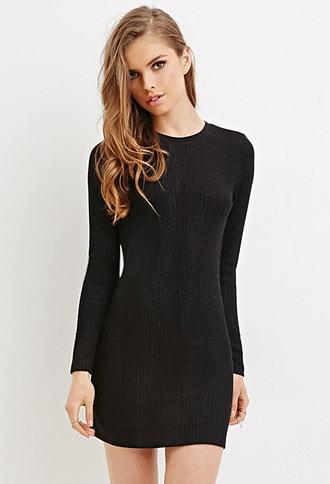 Forever21 Metallic Ribbed Shift Dress