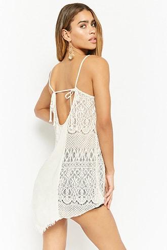 Forever21 Crochet Lace Panel Cami Dress