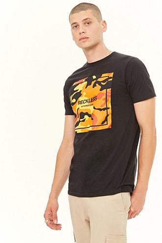Forever21 Young & Reckless Camo Graphic Tee