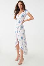 Forever21 Floral Surplice High-low Dress