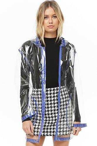 Forever21 Hooded Clear Vinyl Jacket