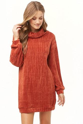 Forever21 Ribbed Cowl Neck Dress