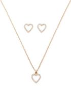Forever21 Heart Necklace & Earring Set
