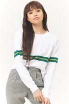 Forever21 Rolled-hem Striped Top