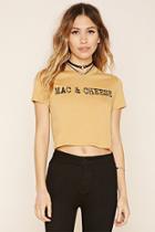Forever21 Women's  Mac And Cheese Crop Top