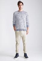 Forever21 Striped Marl-trimmed Sweater