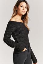 Forever21 Multicolor Marled Off-the-shoulder Sweater