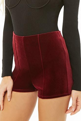 Forever21 Velvet High-rise Shorts