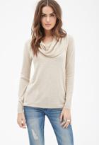Forever21 Contemporary Cowl Neck Tunic Sweater