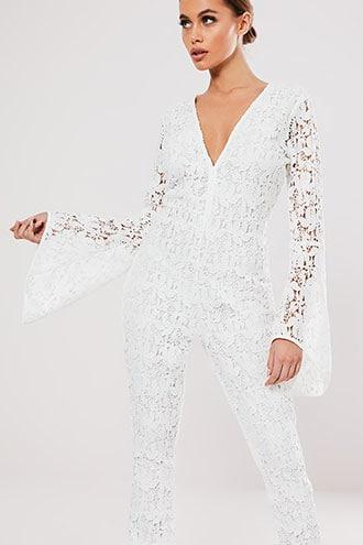 Forever21 Missguided Crochet Lace Jumpsuit