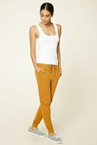 Forever21 Women's  Sunset Gold French Terry Knit Sweatpants