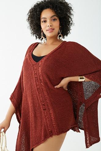 Forever21 Plus Size Crochet Kaftan Swim Cover-up