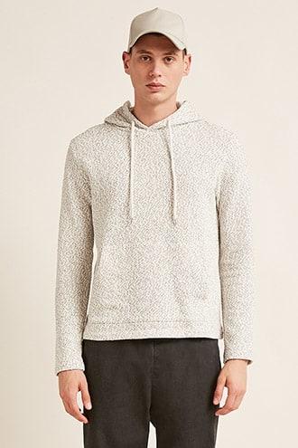 Forever21 Marled Popcorn Knit Hoodie